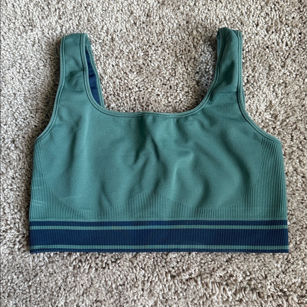 VS Pink Reversible Green and Blue Sports Bra Small